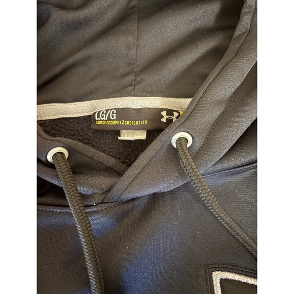 Under Armour Men's Fleece Big Logo Black Hoodie Sweatshirt L - Picture 3 of 6